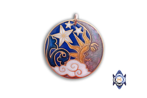 Celestial Pendant with Smiling Moon