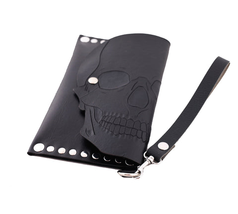 Skull clutch with wristlet