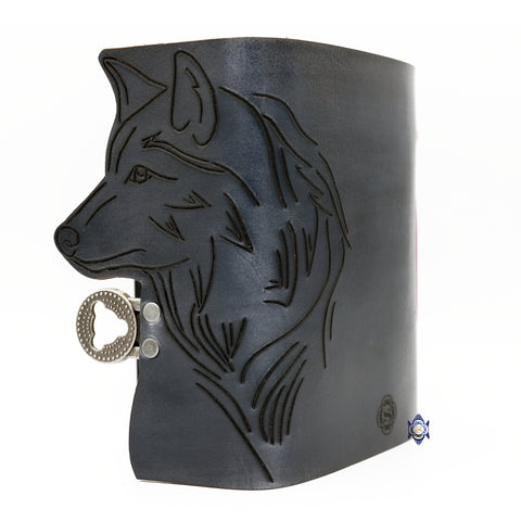 Wolf Journal - Hand Carved Leather