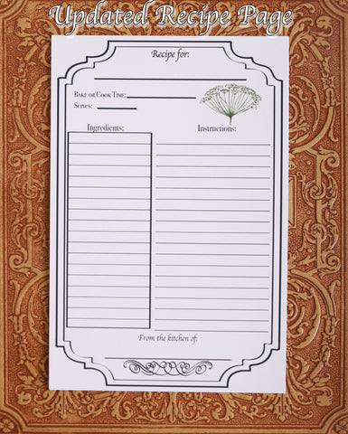 9 x 6 inch Recipe Flip Book with Blank Recipe Cards. Customizable or Custom