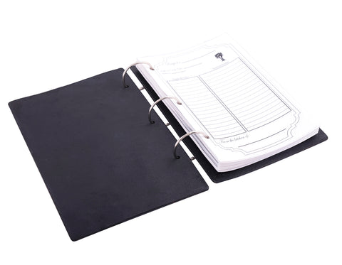 9 x 6 inch Recipe Flip Book with Blank Recipe Cards. Customizable or Custom
