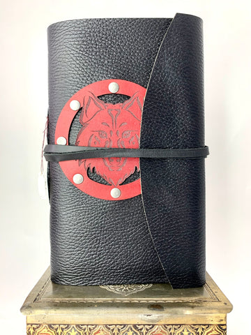 9 x 6 Red Wolf Journal in Soft Leather