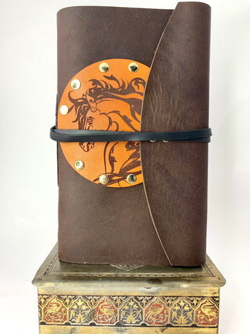 Horse With Flowing Hair Two Tone Brown Journal