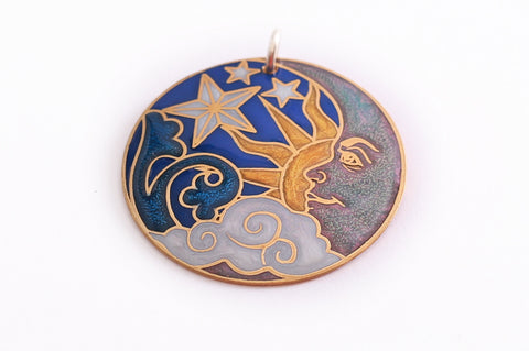 Celestial Pendant with Smiling Moon